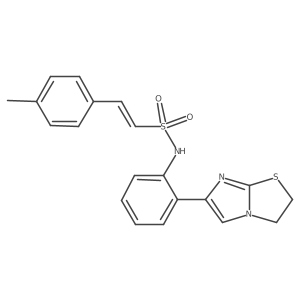 (E)-N-(2-(2,3-dihydroimidazo[2,1-b]thiazol-6-yl)phenyl)-2-(p-tolyl)ethenesulfonamide结构式
