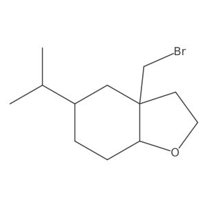 3A-(bromomethyl)-5-(propan-2-yl)-octahydro-1-benzofuran结构式