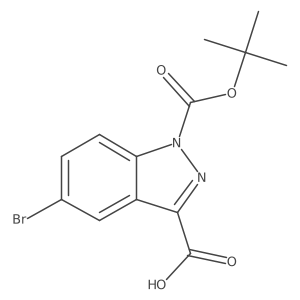 5-bromo-1-[(tert-butoxy)carbonyl]-1H-indazole-3-carboxylic acid Structure
