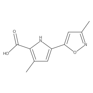 3-Methyl-5-(3-methylisoxazol-5-yl)-1H-pyrrole-2-carboxylicacid结构式