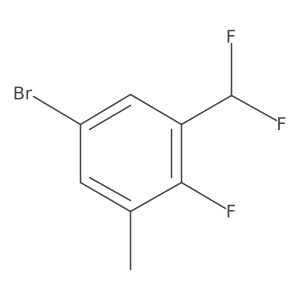 5-Bromo-1-(difluoromethyl)-2-fluoro-3-methylbenzene结构式