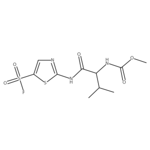 methyl N-[(1S)-1-{[5-(fluorosulfonyl)-1,3-thiazol-2-yl]carbamoyl}-2-methylpropyl]carbamate结构式