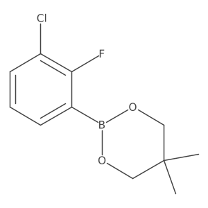 2-(3-Chloro-2-fluorophenyl)-5,5-dimethyl-1,3,2-dioxaborinane结构式