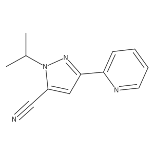 1-isopropyl-3-(pyridin-2-yl)-1H-pyrazole-5-carbonitrile Structure