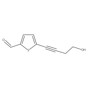 5-(4-Hydroxybut-1-yn-1-yl)thiophene-2-carbaldehyde Structure