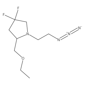 1-(2-Azidoethyl)-2-(ethoxymethyl)-4,4-difluoropyrrolidine Structure
