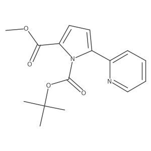 1-Tert-butyl 2-methyl 5-(pyridin-2-yl)-1h-pyrrole-1,2-dicarboxylate结构式