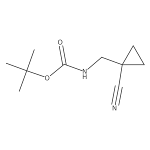 tert-butyl N-[(1-cyanocyclopropyl)methyl]carbamate结构式