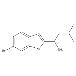 (1R)-1-(6-bromo-1-benzofuran-2-yl)-3-methylbutan-1-amine Structure