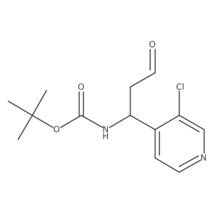 tert-butyl N-[(1R)-1-(3-chloropyridin-4-yl)-3-oxopropyl]carbamate Structure