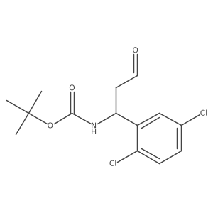 tert-butyl N-[(1R)-1-(2,5-dichlorophenyl)-3-oxopropyl]carbamate结构式