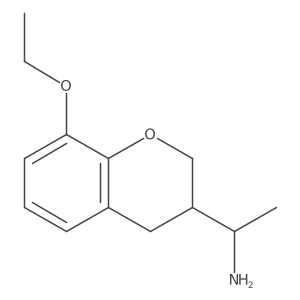 (1R)-1-(8-ethoxy-3,4-dihydro-2H-1-benzopyran-3-yl)ethan-1-amine结构式