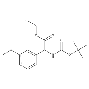 Chloromethyl 2-{[(tert-butoxy)carbonyl]amino}-2-(3-methoxyphenyl)acetate结构式