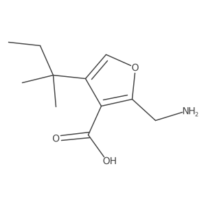 2-(Aminomethyl)-4-(2-methylbutan-2-yl)furan-3-carboxylic acid Structure