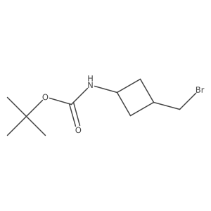 Tert-butyl N-[3-(bromomethyl)cyclobutyl]carbamate结构式