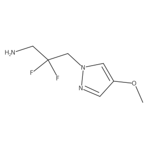 2,2-difluoro-3-(4-methoxy-1H-pyrazol-1-yl)propan-1-amine Structure