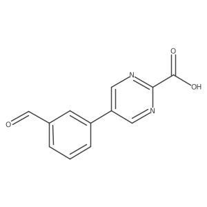 5-(3-Formylphenyl)pyrimidine-2-carboxylic acid Structure