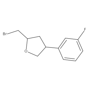 2-(Bromomethyl)-4-(3-fluorophenyl)oxolane Structure