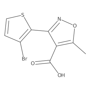3-(3-Bromothiophen-2-yl)-5-methyl-1,2-oxazole-4-carboxylic acid结构式