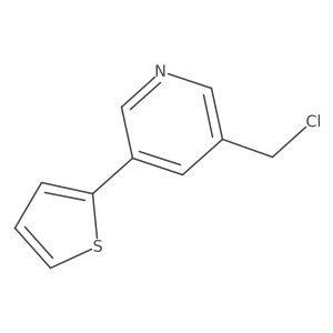 3-(Chloromethyl)-5-(thiophen-2-yl)pyridine结构式