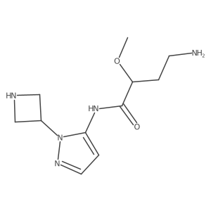 4-amino-N-[1-(azetidin-3-yl)-1H-pyrazol-5-yl]-2-methoxybutanamide结构式