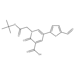 1-[2-(Tert-butoxy)-2-oxoethyl]-5-(5-formylthiophen-2-yl)-2-oxo-1,2-dihydropyridine-3-carboxylic acid Structure