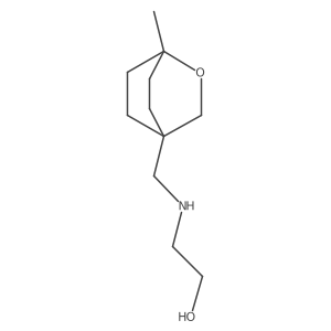 2-[({1-Methyl-2-oxabicyclo[2.2.2]octan-4-yl}methyl)amino]ethan-1-ol结构式
