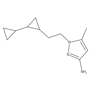 1-[2-(2-cyclopropylcyclopropyl)ethyl]-5-methyl-1H-pyrazol-3-amine Structure