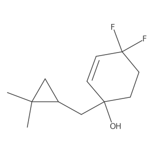 1-[(2,2-Dimethylcyclopropyl)methyl]-4,4-difluorocyclohex-2-en-1-ol结构式