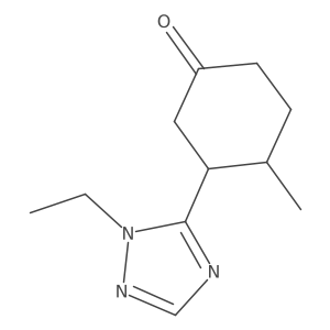 3-(1-ethyl-1H-1,2,4-triazol-5-yl)-4-methylcyclohexan-1-one结构式