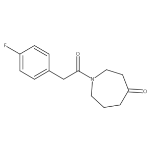 1-[2-(4-Fluorophenyl)acetyl]hexahydro-4H-azepin-4-one结构式