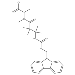 (2S)-2-[3-({[(9H-fluoren-9-yl)methoxy]carbonyl}amino)-N,2,2,3-tetramethylbutanamido]propanoic acid Structure
