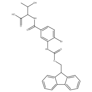 (2S,3R)-2-{[4-bromo-3-({[(9H-fluoren-9-yl)methoxy]carbonyl}amino)phenyl]formamido}-3-hydroxybutanoic acid结构式