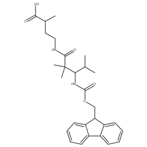 4-[3-({[(9H-fluoren-9-yl)methoxy]carbonyl}amino)-2,2,4-trimethylpentanamido]-2-methylbutanoic acid结构式