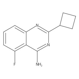 2-Cyclobutyl-5-fluoroquinazolin-4-amine结构式