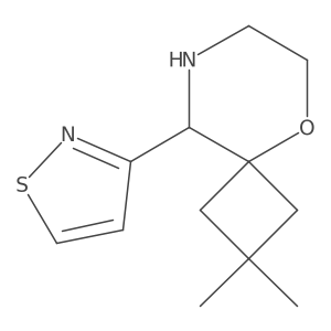 2,2-Dimethyl-9-(1,2-thiazol-3-yl)-5-oxa-8-azaspiro[3.5]nonane结构式