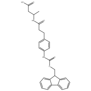 3-{3-[4-({[(9H-fluoren-9-yl)methoxy]carbonyl}amino)phenyl]propanamido}butanoic acid Structure