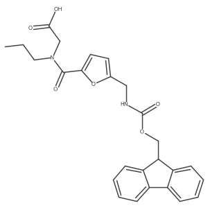 2-(1-{5-[({[(9H-fluoren-9-yl)methoxy]carbonyl}amino)methyl]furan-2-yl}-N-propylformamido)acetic acid Structure