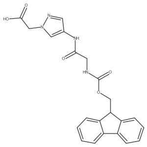2-{4-[2-({[(9H-fluoren-9-yl)methoxy]carbonyl}amino)acetamido]-1H-pyrazol-1-yl}acetic acid Structure