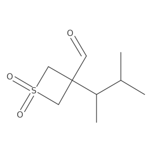 3-(3-Methylbutan-2-yl)-1,1-dioxo-1lambda6-thietane-3-carbaldehyde Structure