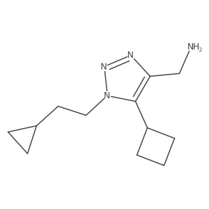 [5-cyclobutyl-1-(2-cyclopropylethyl)-1H-1,2,3-triazol-4-yl]methanamine Structure