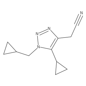 2-[5-cyclopropyl-1-(cyclopropylmethyl)-1H-1,2,3-triazol-4-yl]acetonitrile结构式