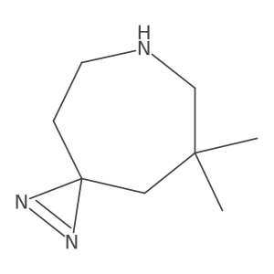 8,8-Dimethyl-1,2,6-triazaspiro[2.6]non-1-ene结构式