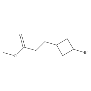 Methyl 3-(3-bromocyclobutyl)propanoate结构式