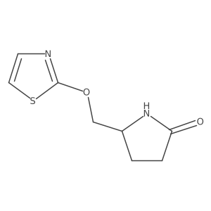 5-[(1,3-Thiazol-2-yloxy)methyl]pyrrolidin-2-one结构式