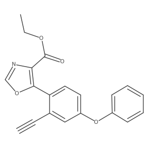 5-(2-Ethynyl-4-phenoxyphenyl)-4-oxazolecarboxylic acid ethyl ester Structure