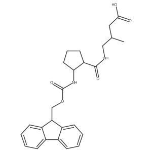 rac-4-{[(1R,2S)-2-({[(9H-fluoren-9-yl)methoxy]carbonyl}amino)cyclopentyl]formamido}-3-methylbutanoic acid结构式