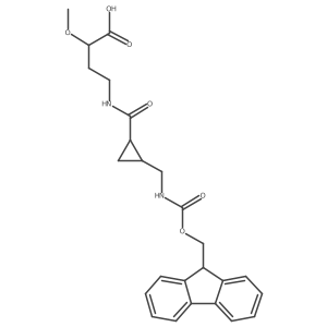 rac-4-{[(1R,2S)-2-[({[(9H-fluoren-9-yl)methoxy]carbonyl}amino)methyl]cyclopropyl]formamido}-2-methoxybutanoic acid Structure