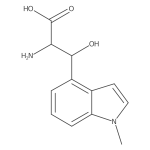 2-amino-3-hydroxy-3-(1-methyl-1H-indol-4-yl)propanoic acid结构式