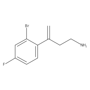 3-(2-Bromo-4-fluorophenyl)but-3-en-1-amine结构式